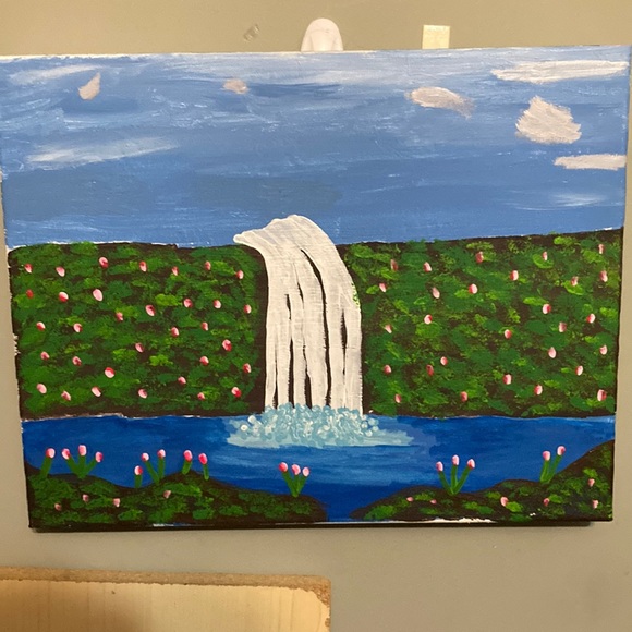 Hand Crafted Other - Waterfall Painting